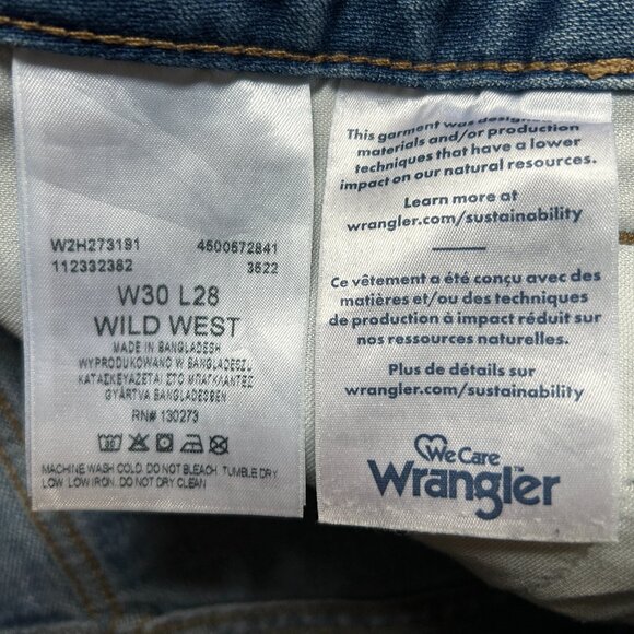 Wrangler Wild West 603 Destructed Straight-leg Jeans (30W x 28L) - Picture 15 of 15